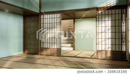 Empty wooden room ,Cleaning room interior 108618160