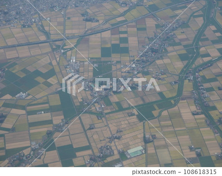 Fukushima Prefecture countryside photographed from above Fukushima Prefecture countryside photographed from above 108618315