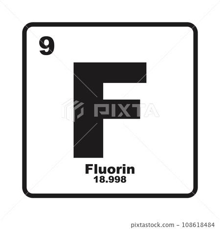 Fluorin element icon Fluorin element icon 108618484