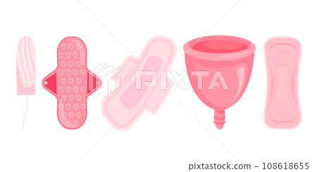 Vector Illustration of Feminine Menstrual Hygiene Products 108618655