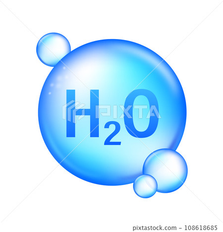H2O Water Molecule Concept Vector 108618685