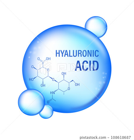 Hyaluronic Acid Molecule Visualization for Skincare 108618687