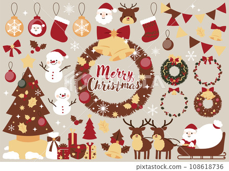 Christmas illustration set Christmas illustration set 108618736
