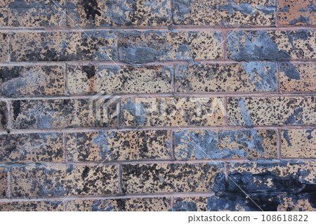 Close-up Building Detail Historical Brick Wall Located in Florence Texas Close-up Building Detail Historical Brick Wall Located in Florence Texas 108618822
