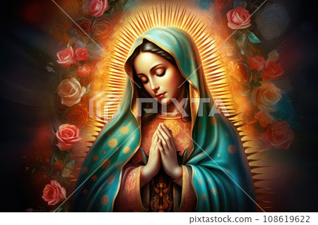 Beautiful lady of guadalupe mexico saint holy faith. 108619622