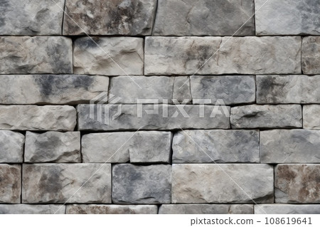 Gray stone granite blocks texture 108619641
