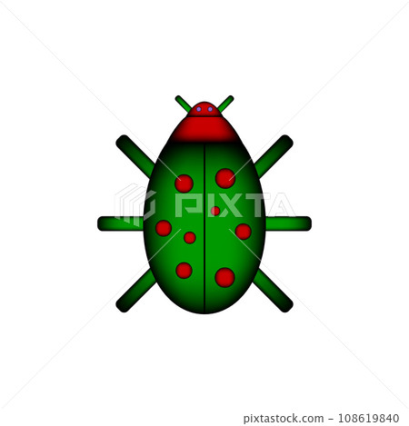 Bug icon on white. 108619840