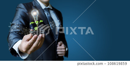 Concepts of growing ideas for making money online. 108619859