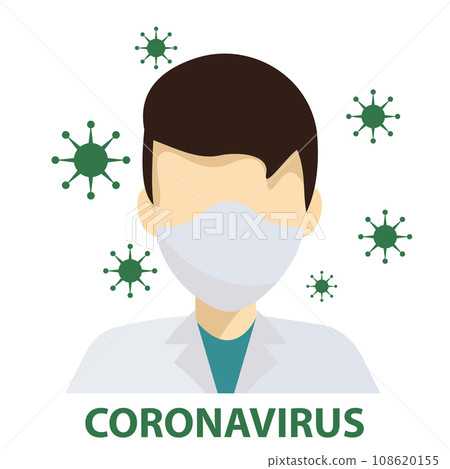Doctor with mask protecting himself from covid-19 coronavirus Doctor with mask protecting himself from covid-19 coronavirus 108620155