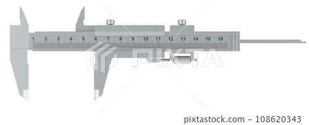 Vernier Caliper, 3D rendering Vernier Caliper, 3D rendering 108620343