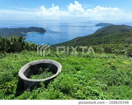 Garanyama Observation Deck, Ikata Town, Ehime Prefecture, Air Defense Surveillance Sound Tunnel Ruins 108620346
