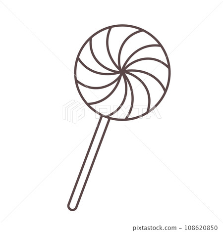 Isolated Outline Christmas vector lollipop Isolated Outline Christmas vector lollipop 108620850