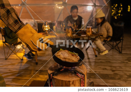 Cooking with a Swedish torch 108621619