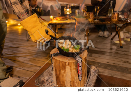 Cooking with a Swedish torch 108621620