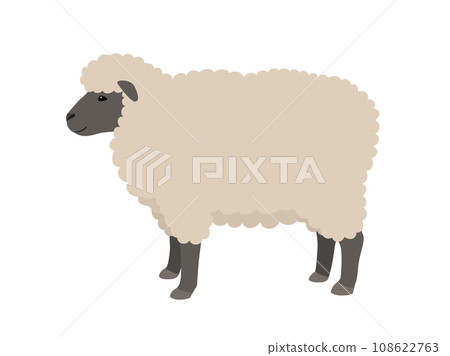 Sheep illustration (Suffolk) 108622763