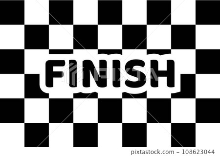 Flag auto racing, inscription finish, flat icon Flag auto racing, inscription finish, flat icon 108623044