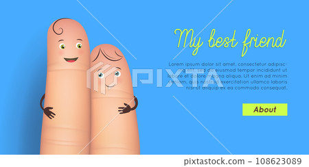 My best friend finger poster My best friend finger poster 108623089