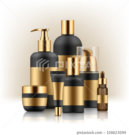 Realistic package for luxury cosmetic Realistic package for luxury cosmetic 108623099