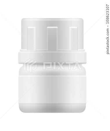 Vector 3d blank plastic jar 108623107
