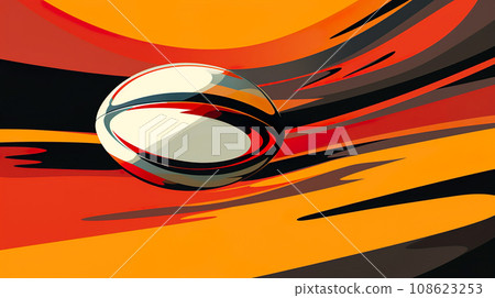 移動橄欖球的插圖“AI 生成圖像” 108623253