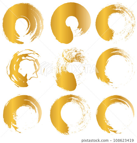 Circle drawn with ink 108623419