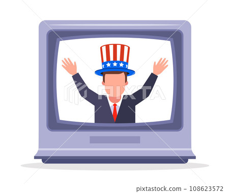 US propaganda on television. 108623572