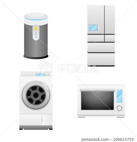 物聯網家電套裝_智慧音箱、冰箱、滾筒洗衣機、微波爐 物聯網家電套裝_智慧音箱、冰箱、滾筒洗衣機、微波爐 108623755