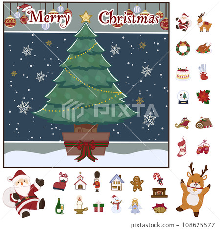 25-day sticker material set that you can enjoy pasting until Christmas 108625577