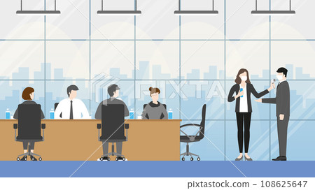 Business meeting lifestyle after pandemic virus. 108625647