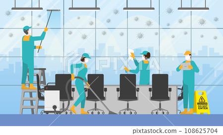 office meeting room. Clean and check inspect professional service office meeting room. Clean and check inspect professional service 108625704