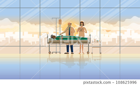 Senior doctor and nurse intend working check-up sick patient 108625996