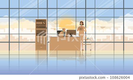 Senior doctor and nurse working on a desktop computer in doctor's office workplace 108626004