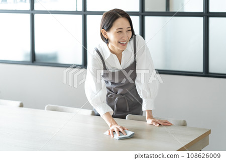 Cleaning woman, housekeeper, housekeeper Cleaning woman, housekeeper, housekeeper 108626009