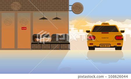 Asian office first jobber people drunk and sleep waiting for taxi public transportation Asian office first jobber people drunk and sleep waiting for taxi public transportation 108626044