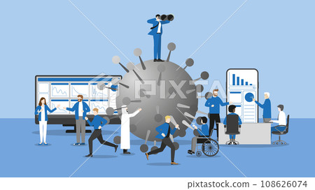 Business vision concept. Businessman use binoculars for business opportunity Business vision concept. Businessman use binoculars for business opportunity 108626074