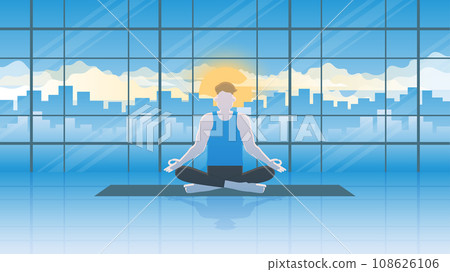 Practicing mind exercise of Mindfulness, discipline, knowing breath, peace, and relieve stress 108626106