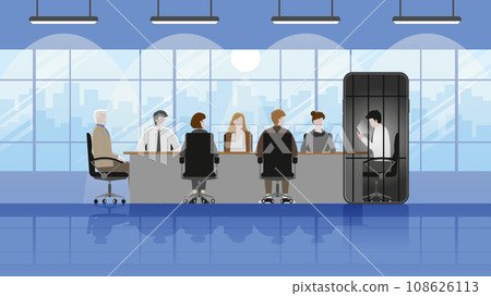 Smartphone addiction concept. Attention from colleagues. Employee addict social network 108626113
