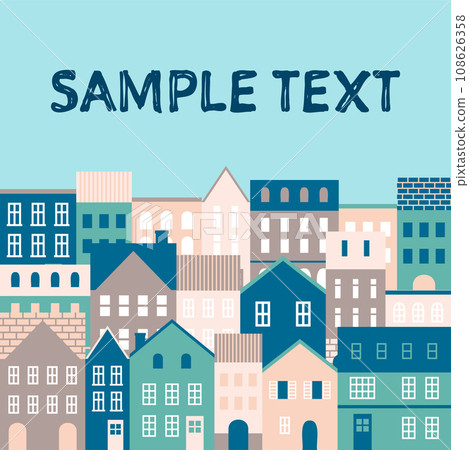 背景素材_歐式可愛街景 108626358