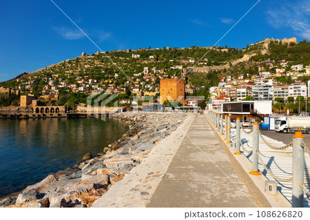 Dockyard and arsenal in Alanya on beautiful, sunny day, Turkey Dockyard and arsenal in Alanya on beautiful, sunny day, Turkey 108626820