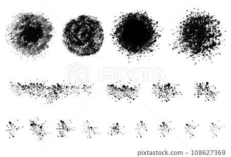 Grainy ink collection texture set Grainy ink collection texture set 108627369