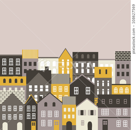 Background material_European-style cute townscape Background material_European-style cute townscape 108627569