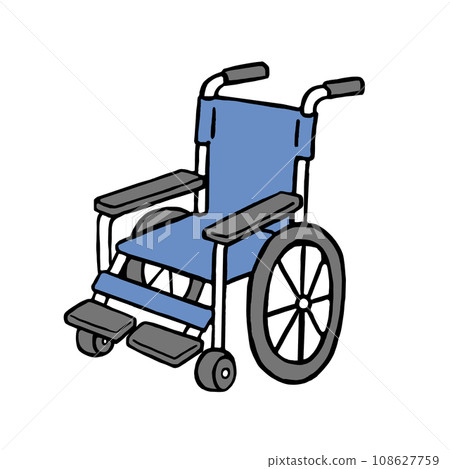 Simple illustration of wheelchair Simple illustration of wheelchair 108627759