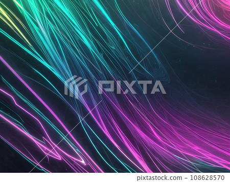 Abstract futuristic background and texture with gold,light pink,blue,green neon wave lines. Data transfer concept. Fantastic wallpaper. Abstract futuristic background and texture with gold,light pink,blue,green neon wave lines. Data transfer concept. Fantastic wallpaper. 108628570