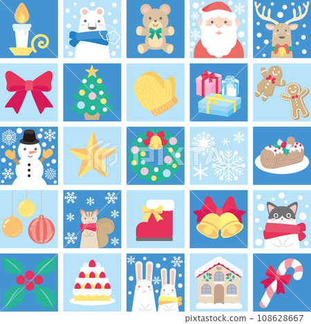 Cute Christmas illustration material 108628667
