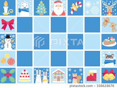 Cute Christmas illustration material 108628676