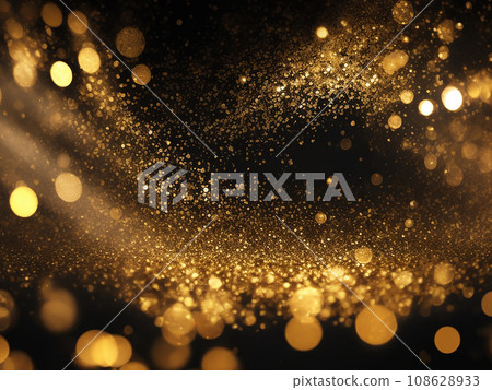 Abstract Christmas background and texture with light bokeh, Gold,red,blue,orange gradient background. 108628933