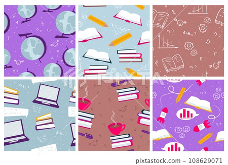 Background decoration set with education concept Background decoration set with education concept 108629071