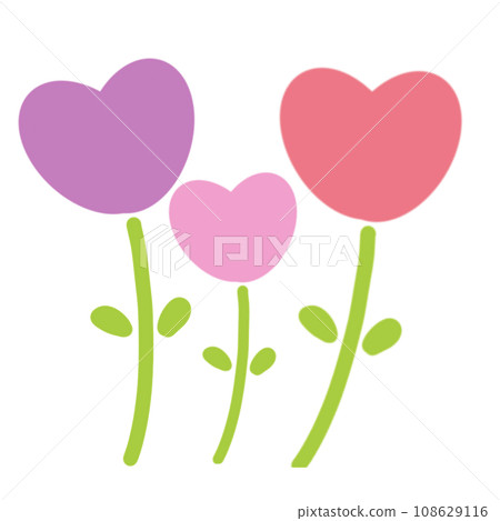 heart with flowers 108629116