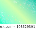 Blue-green background with flowers 108629391