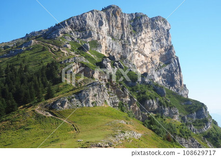 Climb the magnificent mountain in front of you in France Climb the magnificent mountain in front of you in France 108629717